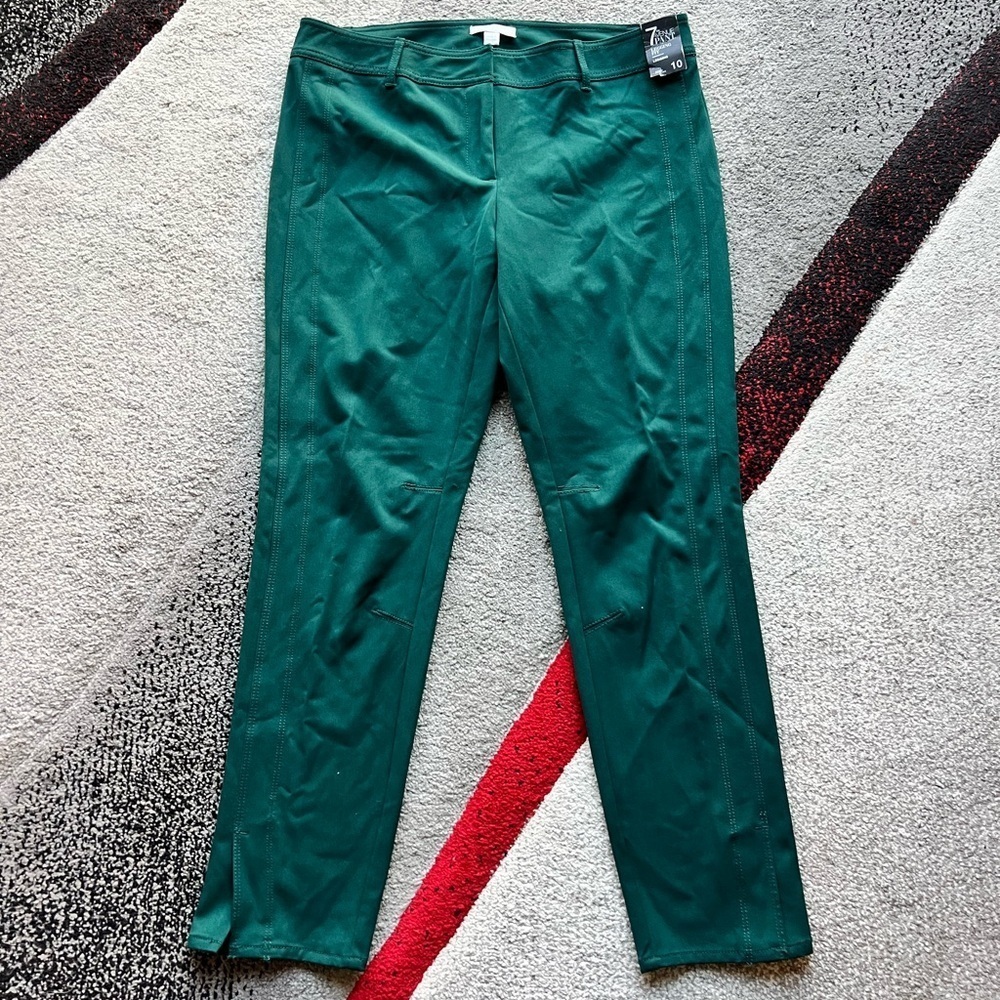 New York & Company Deep Green Legging Fit Pants